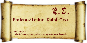 Madenszieder Debóra névjegykártya